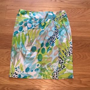 Etcetera Faux Wrap Back Zip Skirt Size 6